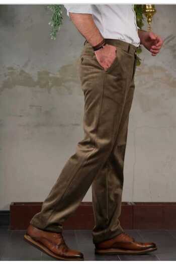 şalvarcı Men's Texture Soft Velvet Trousers