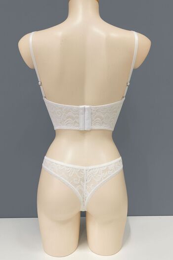 WİYONA Women's Floral White Bustier Set