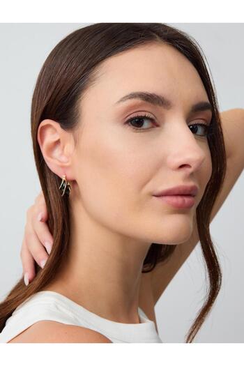 Jimmy Key Black Spiral Patterned Elegant Earrings
