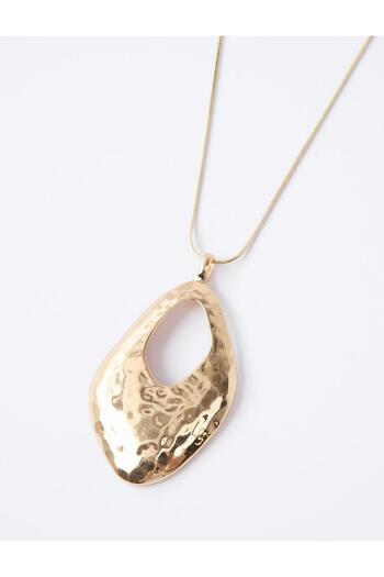 Jimmy Key Gold Color Shiny Asymmetric Figured Adjustable Necklace