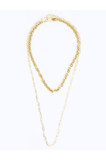 Jimmy Key Gold Color Adjustable Shiny Double Chain Necklace