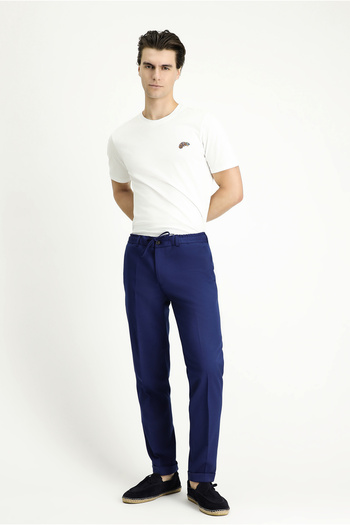 Kiğılı Slim Fit Slim Fit Lycra Elastic Waist String Classic Fabric Trousers