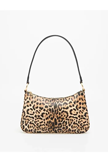 Jimmy Key Brown Leopard Patterned Shoulder Bag