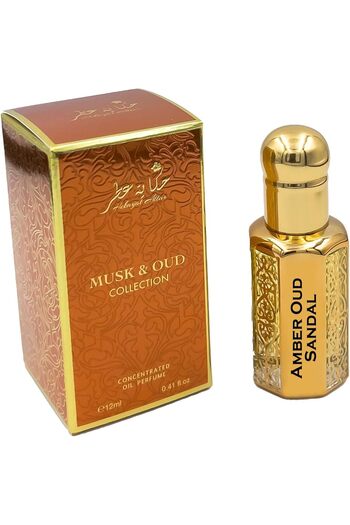 Hekayat Attar AMBER OUD SANDAL 12 ML CONCENTRATED OIL PERFUME | MUSK & OUD COLLECTION