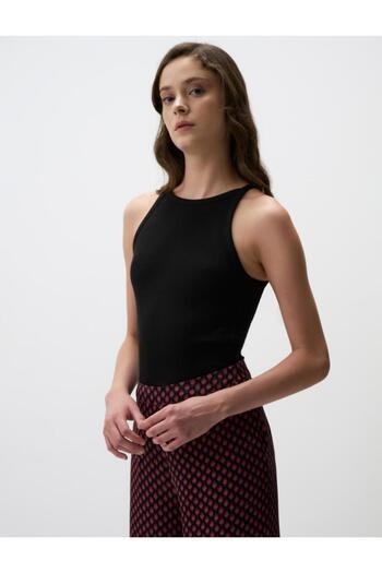 Jimmy Key Μαύρο Halter Neck Slim Fit Basic εσώρουχο