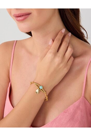 Jimmy Key Orange Bead Detailed Adjustable Bracelet