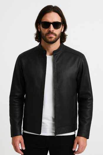 Jack & Jones Jack&Jones Black Men's Pu Leather Jacket