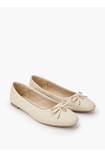 Flora Bella by Shoexpress Bow Accent Slip-On Ballerina Shoes
