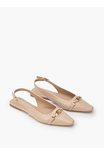 Flora Bella by Shoexpress Textured Chain Detail Sandals with Buckle Closure