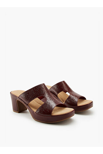Flora Bella by Shoexpress Textured Slip-On Sandals with Block Heels