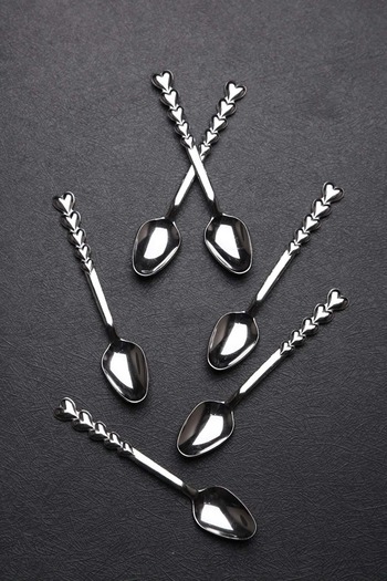 Doğuş Mutfak 12 Lux Steel Heart Teaspoons