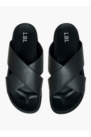 LBL by Shoexpress Cross Strap Slip-On Sandals