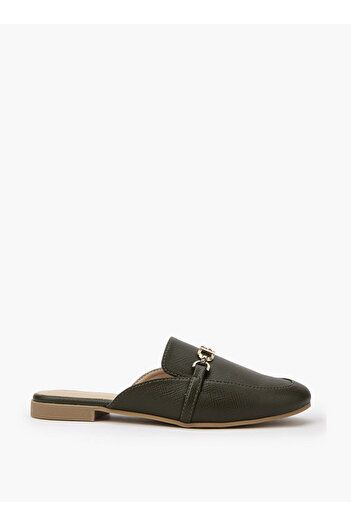 Flora Bella by Shoexpress Textured Chain Detail Slip-On Mules