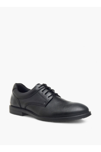 LBL by Shoexpress Textured Derby Shoes with Lace-Up Closure