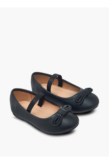 Flora Bella by Shoexpress Bow Embellished Ballerina Shoes with Elastic Strap Detail