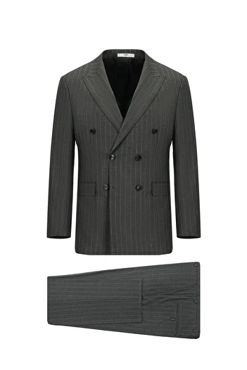 Kiğılı Regular Fit Striped Double Breasted Suit
