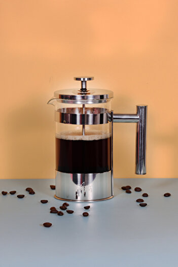 Any Morning 600 ml Paslanmaz Çelik French Press, 3 Katmanlı Filtreli Ff110