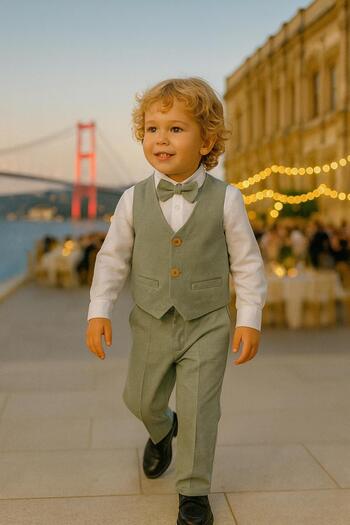 inowesta Boy's Vest Suit / Wedding - Special Occasion 4 Pieces