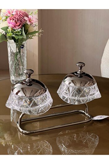 Alamtiaz Sweets and nuts rack, 2 boxes with acrylic steel stand