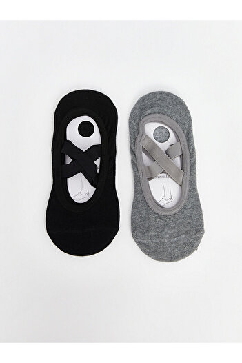 LC Waikiki Lcw Dream Gray Women's Plain Yoga and Pilates Socks 2 Pack