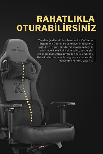 Ergopixel Knight Premium Oyuncu Koltuğu 4D Kolçak Frog Mekanizma