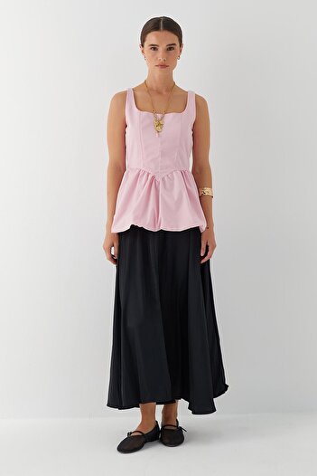MARKALİSTE Gathered Blouse Pink