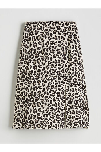 LC Waikiki New Season Elastic Waist Leopard Patterned Skirt - S5Qi77Z8