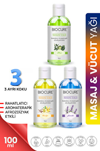 Biocure Aphrodisiac Effect Relaxing Massage Oil and Body Care Oil - 3 Types in One Mix