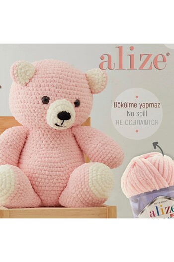 Alize Velluto Kadife El Örgü Ipi 5'li paket (5x100 GR) 428 Orta Gri