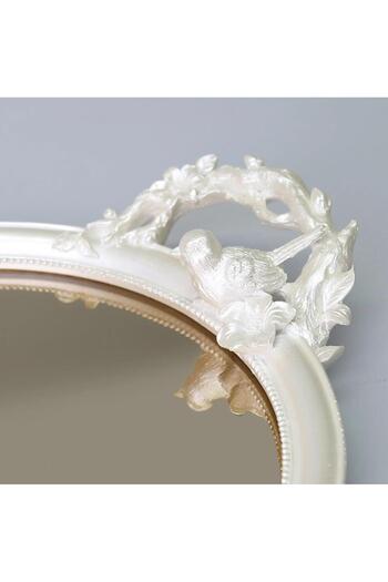 Selim Decor Velina Mirrored Tray Pearl