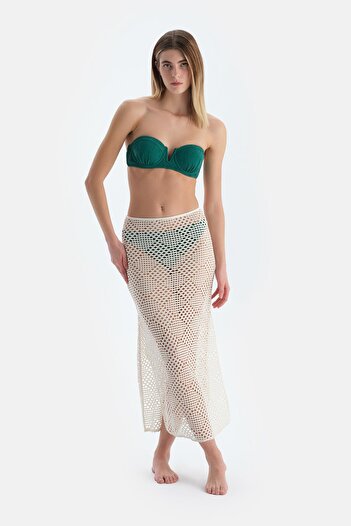Dagi Ecru Mesh Skirt