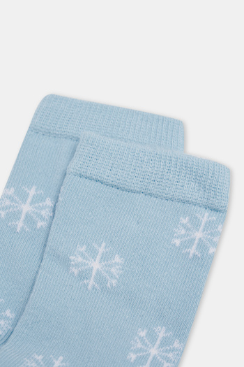 Dagi Light Blue Snowflake Patterned Socks