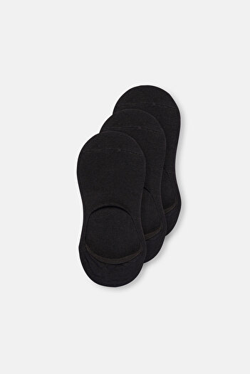 Dagi Black Women's Cotton Invisible Socks 3-Piece
