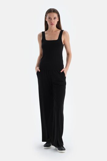 Dagi Black Ribbed Trousers