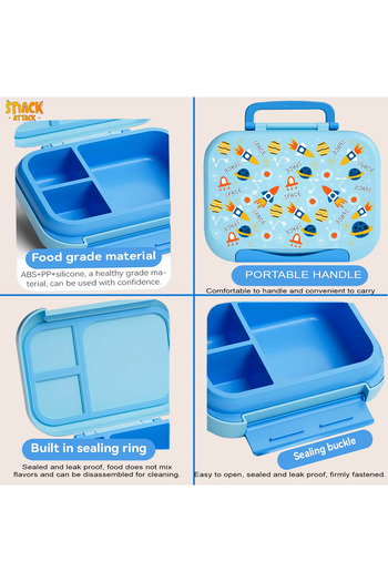 Snack Attack Space Rocket Kids Bento Lunch Box