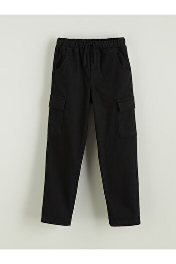 LC Waikiki Girls' Cargo Pants with Elastic Waist