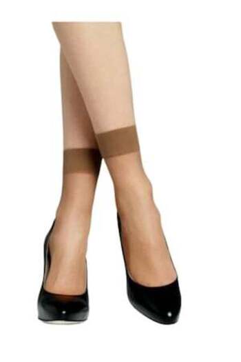 OEM Set 2 pairs short socks 20 Den, One Size, nude