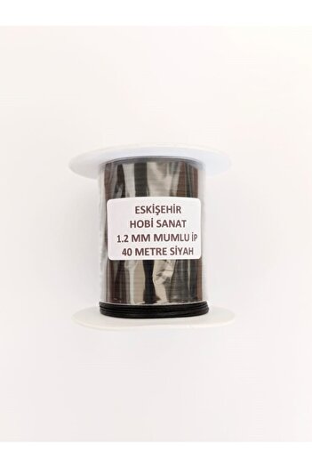 Eskişehir hobi sanat 1,2 mm 40 μέτρα Μαύρο Χρώμα Κερωμένο σχοινί Κολιέ σχοινί Κοσμήματα Σχεδιασμός σχοινί Σχοινί βραχιόλι