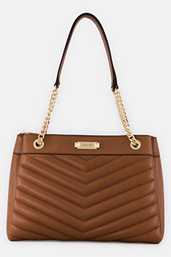 Michael Kors Women Brand Logo Shoulder Bag, Brown