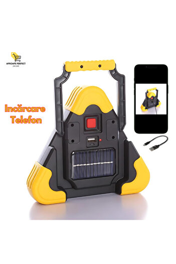 APF ® Triangular Reflector Projector, Warning Function and Phone Charging with Solar Charging