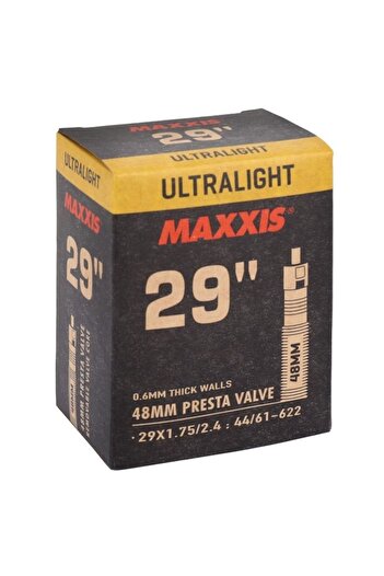 Maxxis Ultralight Bike Inner Tube, 29 inch, Ballooning 1.75-2.4 inch, Black