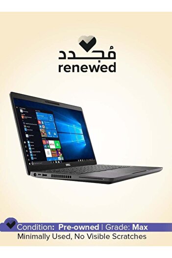 Dell جهاز Latitude 5400 مُجدد، شاشة لمس كاملة الوضوح، مقاس 14 بوصة، معالج Core i7 من الجيل الثامن، ذاكرة وصول عشوائي (RAM) سعة 16 جيجابايت، قرص SSD سعة 512 جيجابايت