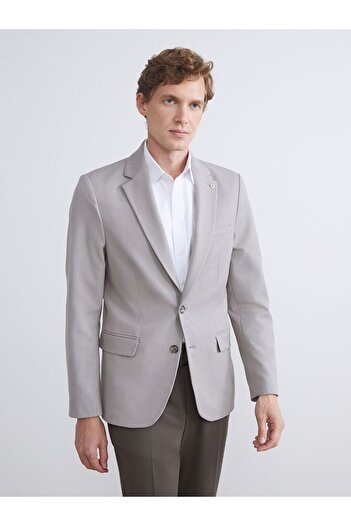 LC Waikiki Beige Slim Fit Men's Blazer Jacket
