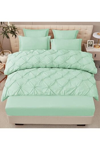 CHIRASO CHIRASO Linen, FINE, ELASTIC Sheet 180x200cm, Duvet Cover with PLEATS 200x230cm, 4 Pillowcases