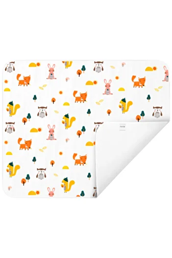 FizioTab Aleza impermeabila copii, FizioTab®, 80x100 cm, absorbanta si lavabila, refolosibila, Forest