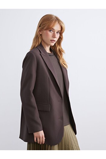 LC Waikiki Brown Women's Blazer Jacket