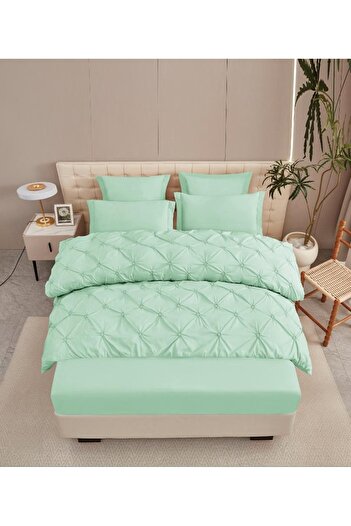 CHIRASO CHIRASO Linen, FINE, ELASTIC Sheet 180x200cm, Duvet Cover with PLEATS 200x230cm, 4 Pillowcases