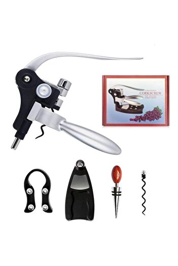 ELMHURST Wine bottle opener with 5 accessories in gift box