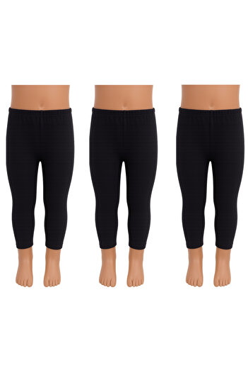 City Rose Fashion Girls’ Basic Leggings Set – 3 Pieces No Lace