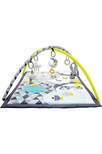 THE MOON Good Night Play Mat Om+, Baby Playmat & Activity Gym with hanging rattles soft and co